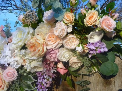Pastel Wedding Arch Flowers, Circle Wedding Arch Flowers - image5